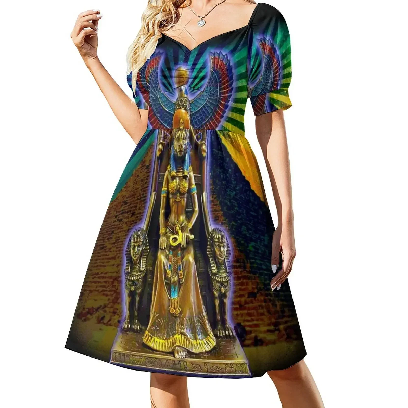 Sekhmet Lioness Egyptian Goddess of Healing Short-Sleeved Dress prom dresses women's evening dress 2025 Dress
Sekhmet Lioness Egyptian Goddess of Healing Short-Sleeved Dress prom dresses women's evening dress 2025 Dress