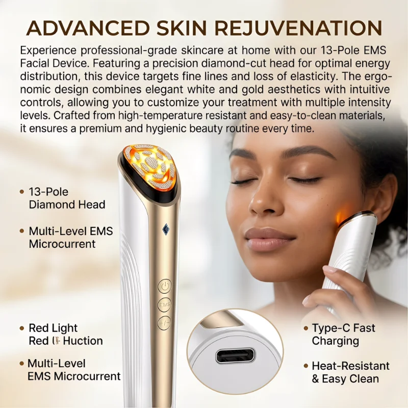 28 Days Skin Rejuvenation Thermoelectric Face Massager 13 Probes LED Photon Therapy Anti-Aging Beauty Device
28 Days Skin Rejuvenation Thermoelectric Face Massager 13 Probes LED Photon Therapy Anti-Aging Beauty Device
