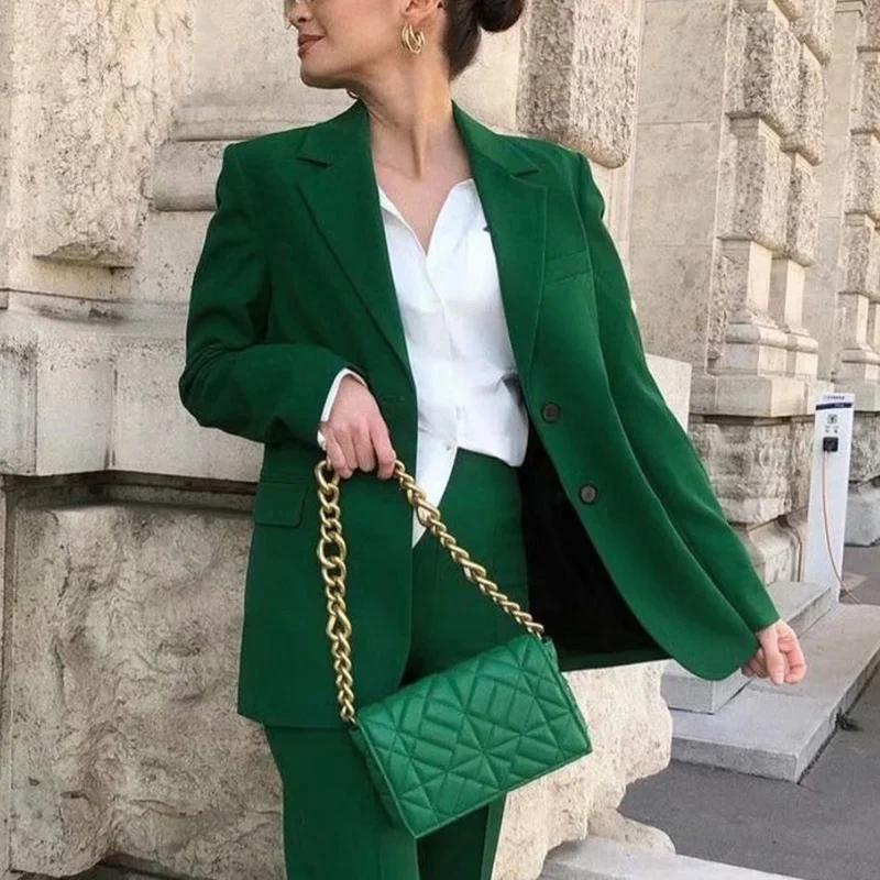 Vintage Women Green Jackets Spring Autumn Fashion Ladies Elegant Slim Blazers Streetwear Girls Chic Tops Office Work Formal Wear
Vintage Women Green Jackets Spring Autumn Fashion Ladies Elegant Slim Blazers Streetwear Girls Chic Tops Office Work Formal Wear