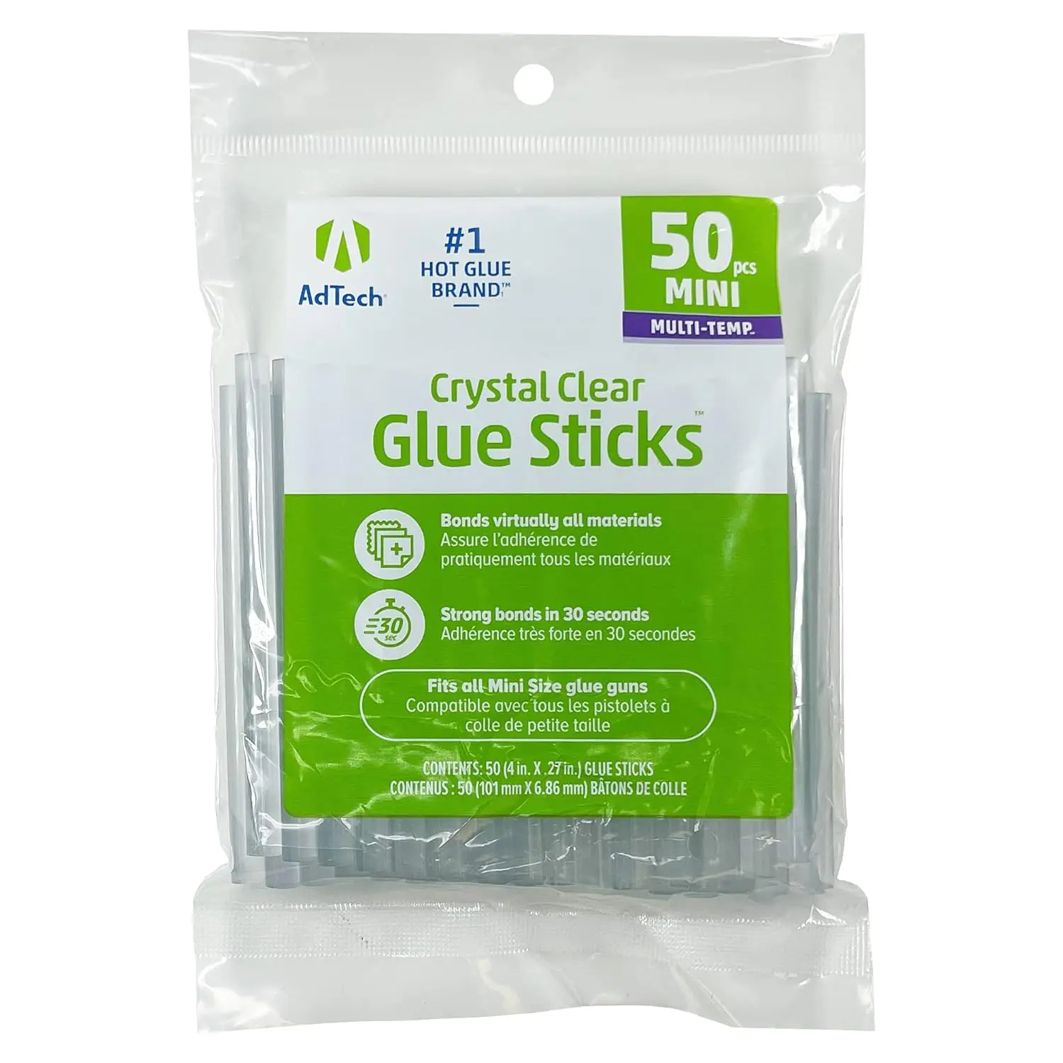 Mini Hot Glue Sticks 4" 50 Pack Clear Fast Strong Bond for Low High Temp Glue Guns
Mini Hot Glue Sticks 4" 50 Pack Clear Fast Strong Bond for Low High Temp Glue Guns