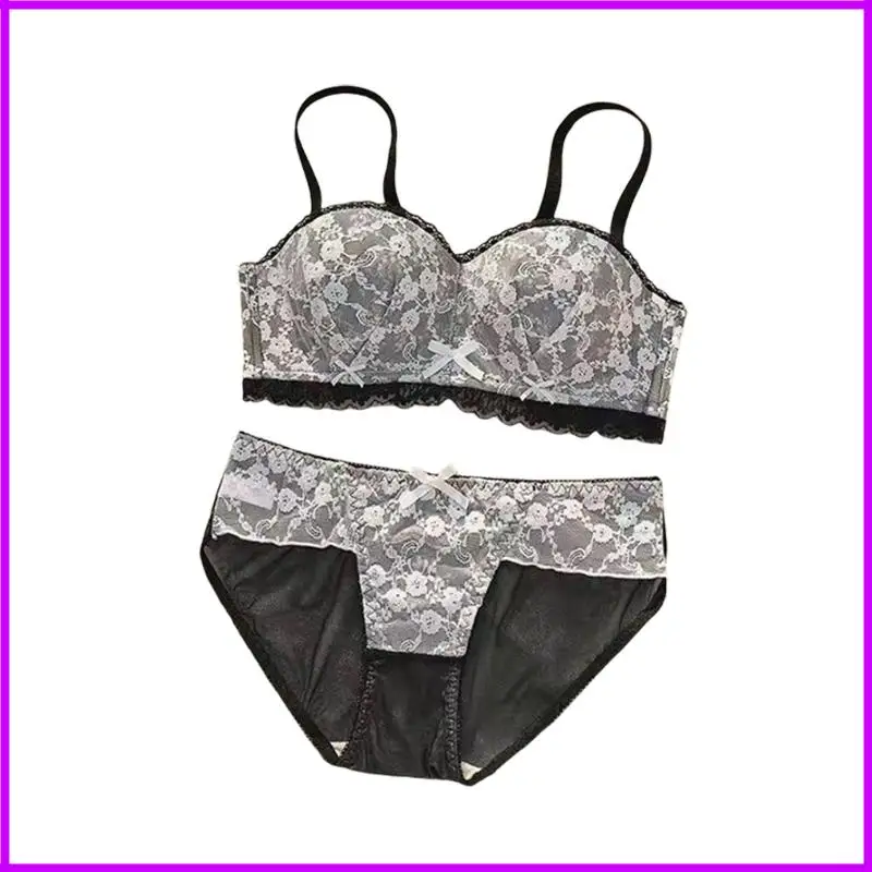 Japanese Styles Floral Print Wireless Lace Bra and Panty Set for Women Underwear
Japanese Styles Floral Print Wireless Lace Bra and Panty Set for Women Underwear