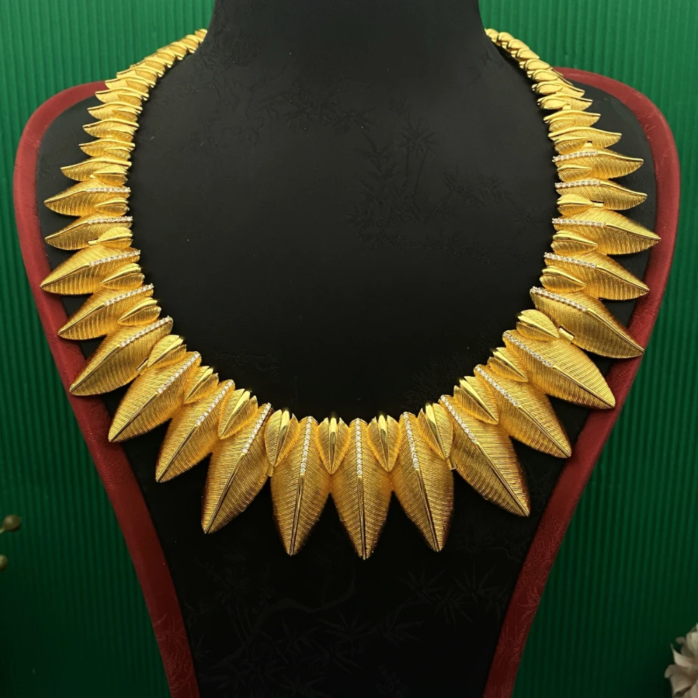 JRH Ladies High-End Party Jewelry Set Gold Plated Zirconia Copper Bracelet Ring Necklace Earrings for Dubai Banquet
JRH Ladies High-End Party Jewelry Set Gold Plated Zirconia Copper Bracelet Ring Necklace Earrings for Dubai Banquet