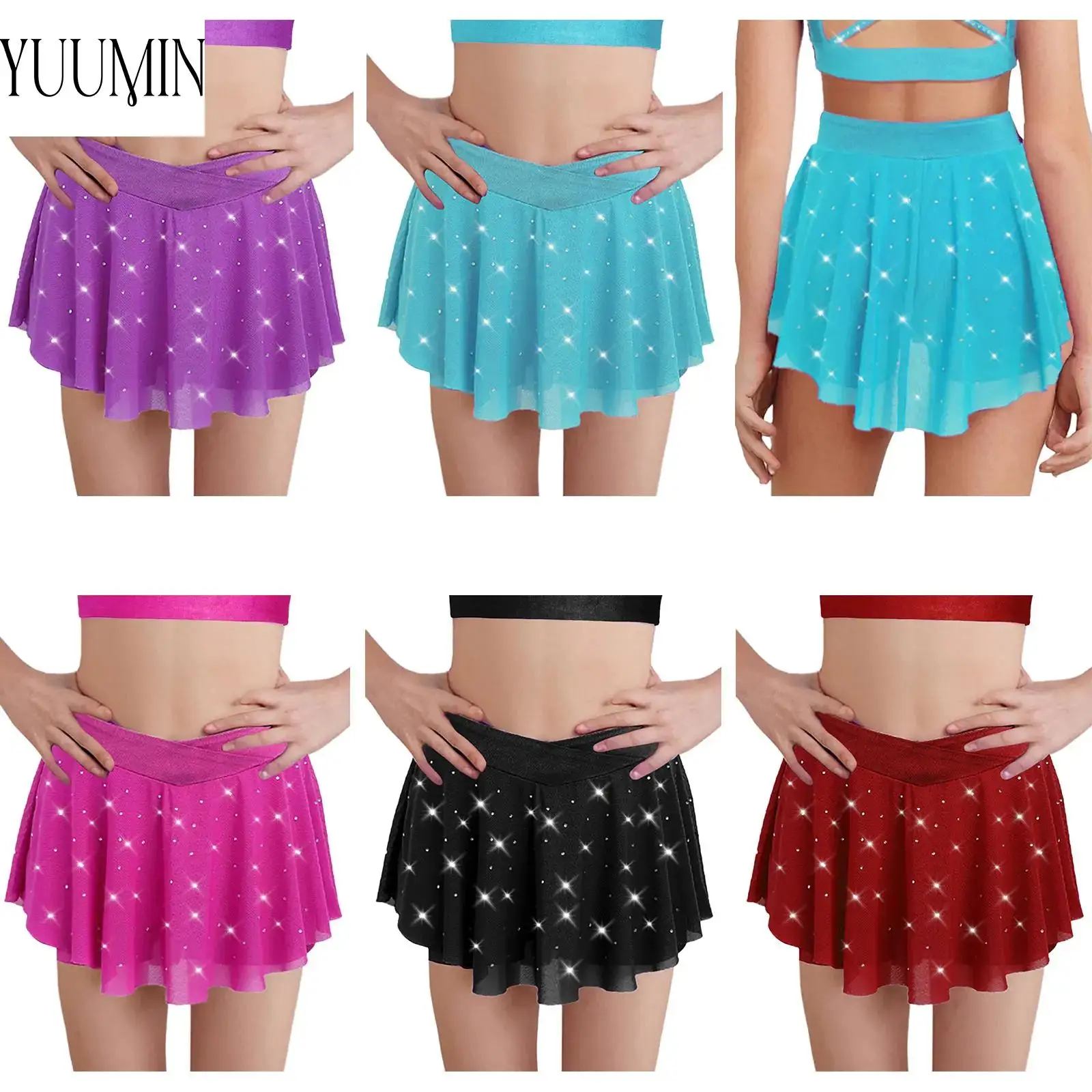 Kid Girl Stretchy Athletic Skirts Rhinestones Mesh Skirt with Built-in Shorts for Ballet Gymnastics Workout Sportswear Dancewear
Kid Girl Stretchy Athletic Skirts Rhinestones Mesh Skirt with Built-in Shorts for Ballet Gymnastics Workout Sportswear Dancewear