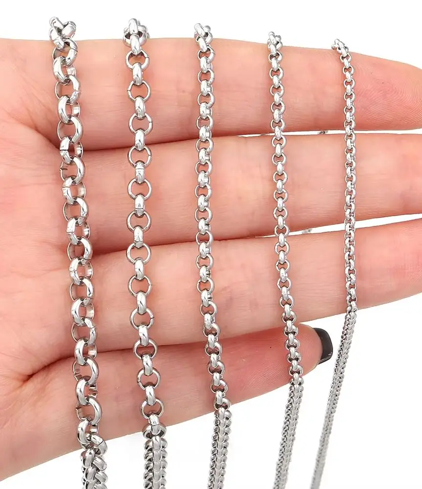 5Yards/Lot Stainless Steel Chains O shaped Chains Bulk Link Chains For Jewelry Making DIY Necklace Bracelet Chains Accessories 
5Yards/Lot Stainless Steel Chains O shaped Chains Bulk Link Chains For Jewelry Making DIY Necklace Bracelet Chains Accessories