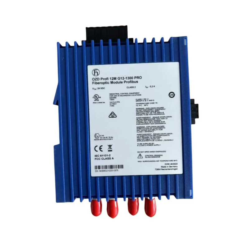 Gloednieuwe Verzegelde 100% Originele Hirschmann Ozd Profi 12M G12-1300 Pro Fiberoptische Module Profibus 943 906-321
Gloednieuwe Verzegelde 100% Originele Hirschmann Ozd Profi 12M G12-1300 Pro Fiberoptische Module Profibus 943 906-321