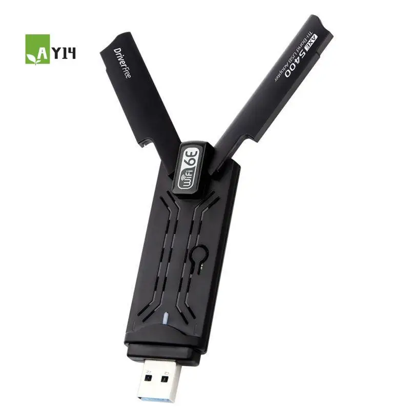 AY14 -AX5400M Wifi 6E Adapter USB3.0 Ethernet Network Card Tri-Band 6G/5G/2.4G USB Dongle Receiver For PC Laptop
AY14 -AX5400M Wifi 6E Adapter USB3.0 Ethernet Network Card Tri-Band 6G/5G/2.4G USB Dongle Receiver For PC Laptop