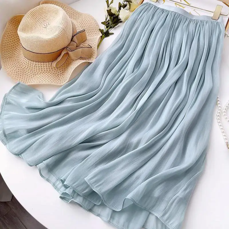 Summer New Women's Dress Silky Temperament Half Body Skirt Slim Fit Slim Mid Length A-line Skirt Drop Flowing Skirt
Summer New Women's Dress Silky Temperament Half Body Skirt Slim Fit Slim Mid Length A-line Skirt Drop Flowing Skirt