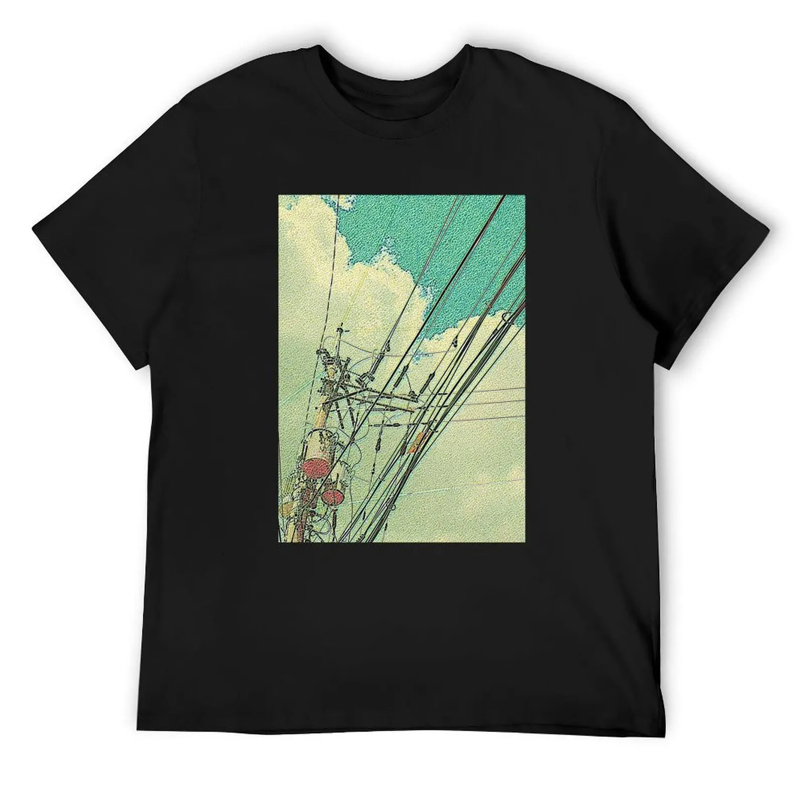 Electric pole and blue sky mosaic T-Shirt kawaii clothes sweat blue lock cotton t shirt men
Electric pole and blue sky mosaic T-Shirt kawaii clothes sweat blue lock cotton t shirt men