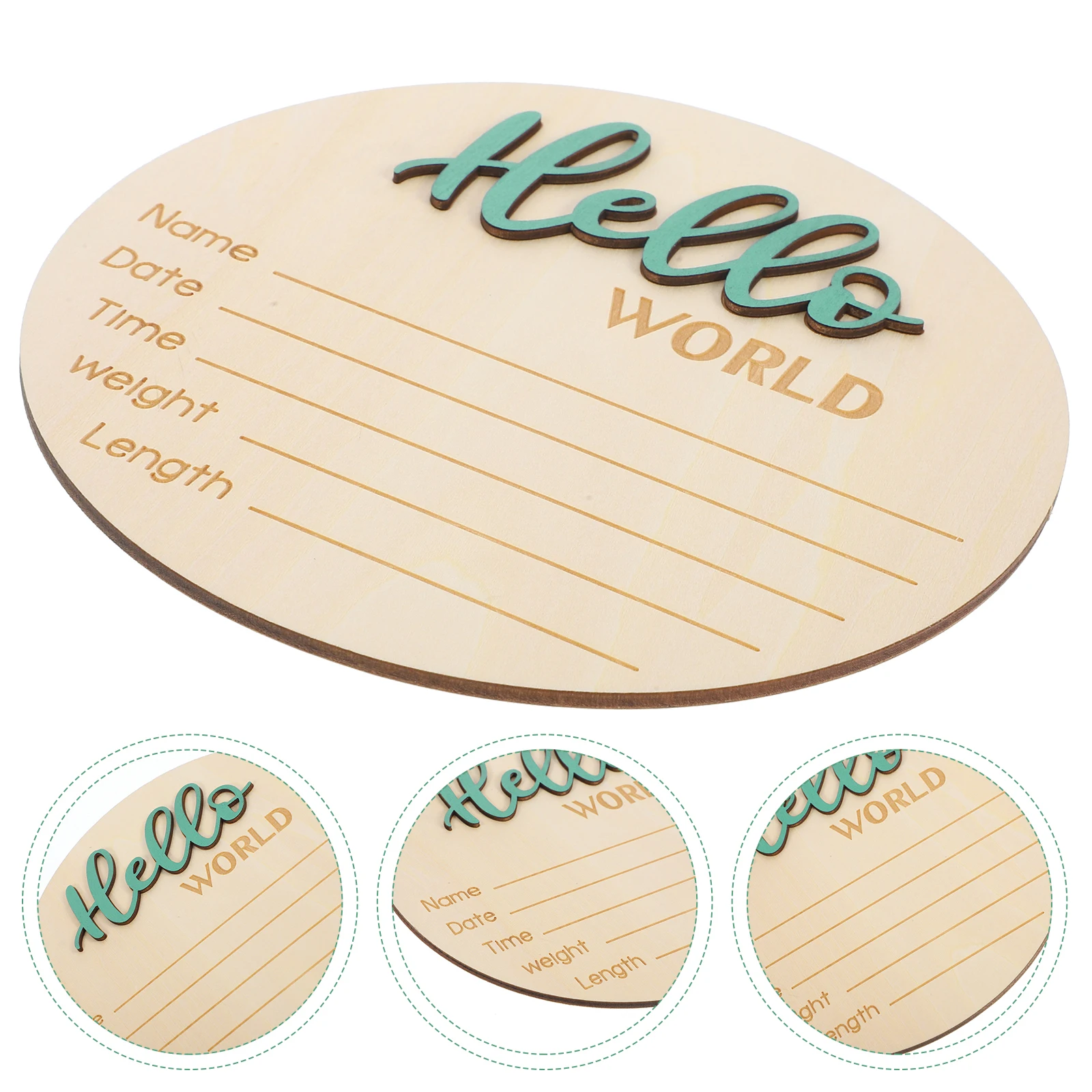 Wooden Birth Announcement Sign Round Shape Newborn Name Sign Baby Photography Prop Infant Smooth Surface
Wooden Birth Announcement Sign Round Shape Newborn Name Sign Baby Photography Prop Infant Smooth Surface