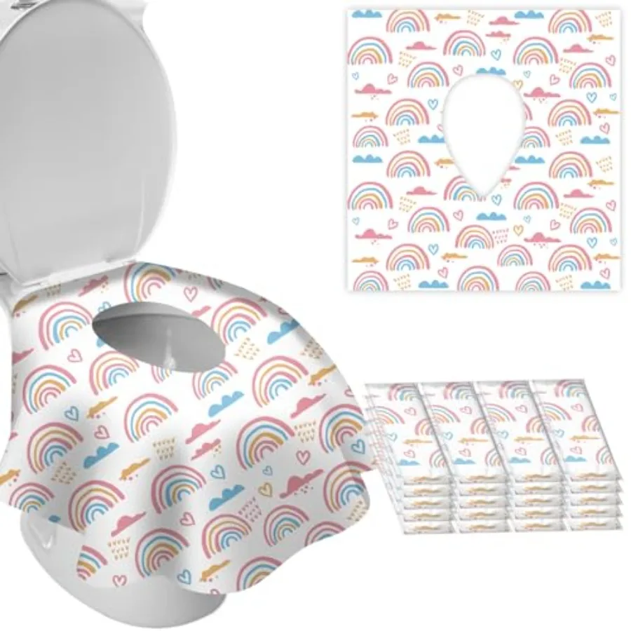 20 Pack Toilet Seat Covers Disposable, Safe No-Slip Waterproof for Toddlers Use in Potty Training Public Restrooms Toilets, Por
20 Pack Toilet Seat Covers Disposable, Safe No-Slip Waterproof for Toddlers Use in Potty Training Public Restrooms Toilets, Por
