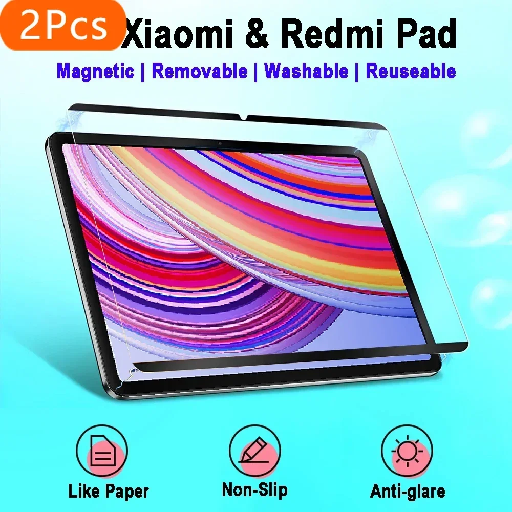 2 шт. магнитная защитная пленка для экрана Xiaomi Redmi Pad Pro 12,1 дюйма, для Xiaomi Poco Pad 12,1 дюйма, многоразовая защитная пленка для экрана
2 шт. магнитная защитная пленка для экрана Xiaomi Redmi Pad Pro 12,1 дюйма, для Xiaomi Poco Pad 12,1 дюйма, многоразовая защитная пленка для экрана
