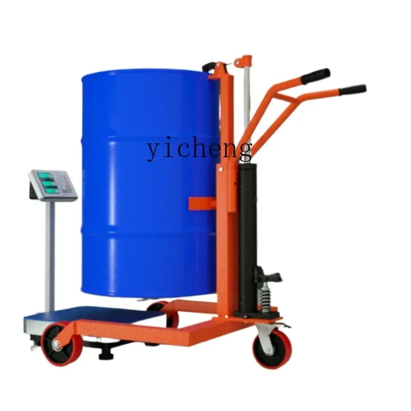 manual hydraulic oil drum truck, special lifting hand push forklift tool for pulling iron drum plastic drum 
manual hydraulic oil drum truck, special lifting hand push forklift tool for pulling iron drum plastic drum