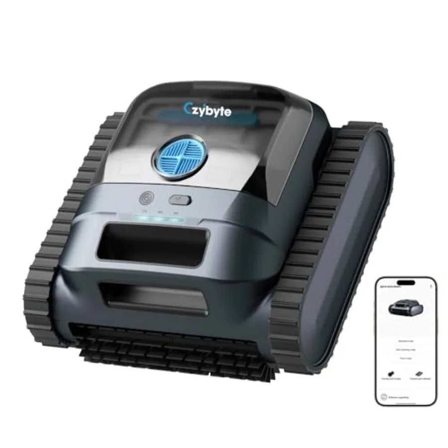 Cordless Robotic Pool Vacuum Cleaner for above ground/inground pools up to 2000 sq. ft., ABS plastic, black, intelligent route
Cordless Robotic Pool Vacuum Cleaner for above ground/inground pools up to 2000 sq. ft., ABS plastic, black, intelligent route