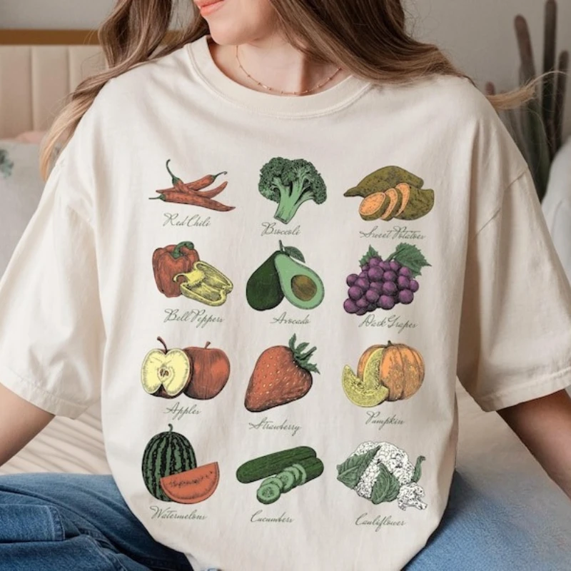Винтажная рубашка для фруктов и овощей в саду Рубашка фермерского рынка Эстетическая садовая милая футболка для любителей растений Летние футболки в стиле ретро
Винтажная рубашка для фруктов и овощей в саду Рубашка фермерского рынка Эстетическая садовая милая футболка для любителей растений Летние футболки в стиле ретро