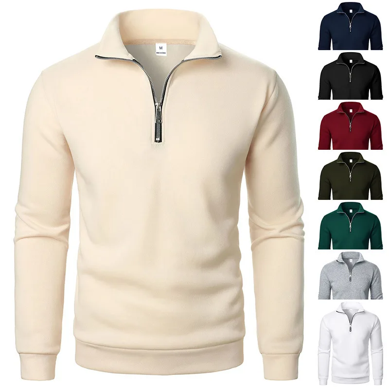 Spring Autumn new Casual Half Zipper stand collar sweatshirt Trend Simple slim men Pullover long sleeve tops Men's
Spring Autumn new Casual Half Zipper stand collar sweatshirt Trend Simple slim men Pullover long sleeve tops Men's