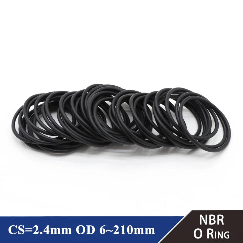 10/50Pcs NBR O Ring Gasket Thickness CS 2.4mm OD 6~180mm Nitrile Rubber Round O Type Corrosion Oil Resist Sealing Washer Black
10/50Pcs NBR O Ring Gasket Thickness CS 2.4mm OD 6~180mm Nitrile Rubber Round O Type Corrosion Oil Resist Sealing Washer Black