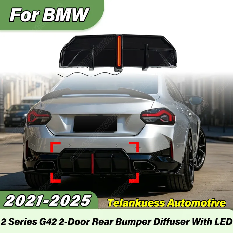 For BMW 2 Series G42 2 Door 2021 2022 2023 2024 2025 CAR Rear Bumper Diffuser Sports Racing Rear Valance Body Modification Kit
For BMW 2 Series G42 2 Door 2021 2022 2023 2024 2025 CAR Rear Bumper Diffuser Sports Racing Rear Valance Body Modification Kit