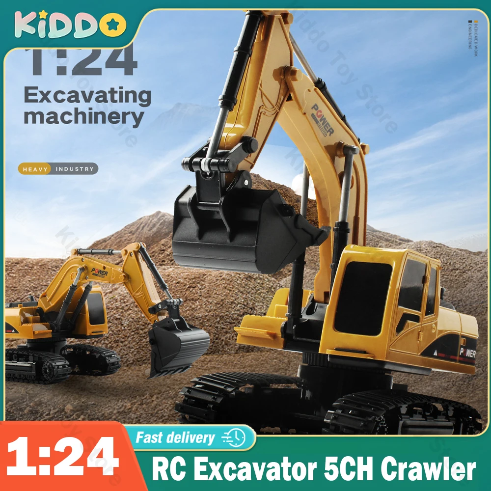 1:24 RC Excavator Remote Control Crawler Remote Control Four-Wheel Drive 5-Channel Light Included Light Fancy Toys for Boys
1:24 RC Excavator Remote Control Crawler Remote Control Four-Wheel Drive 5-Channel Light Included Light Fancy Toys for Boys