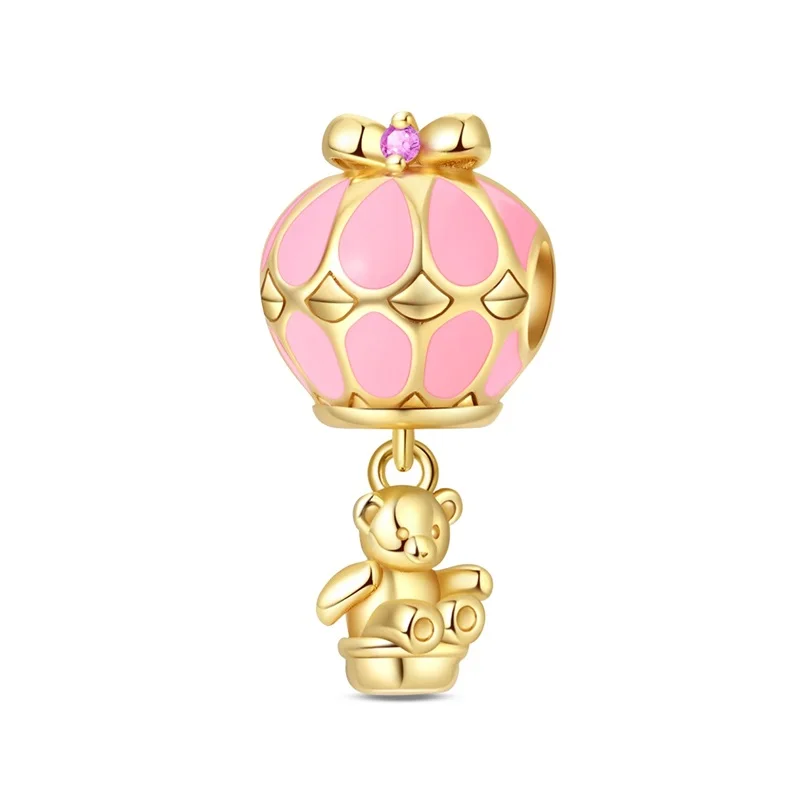 925 Sterling Silver Little Bear Hot Air Balloon Charms Beads For Women Fit Original Bracelet DIY Birthday Party Jewelry Gifts
925 Sterling Silver Little Bear Hot Air Balloon Charms Beads For Women Fit Original Bracelet DIY Birthday Party Jewelry Gifts