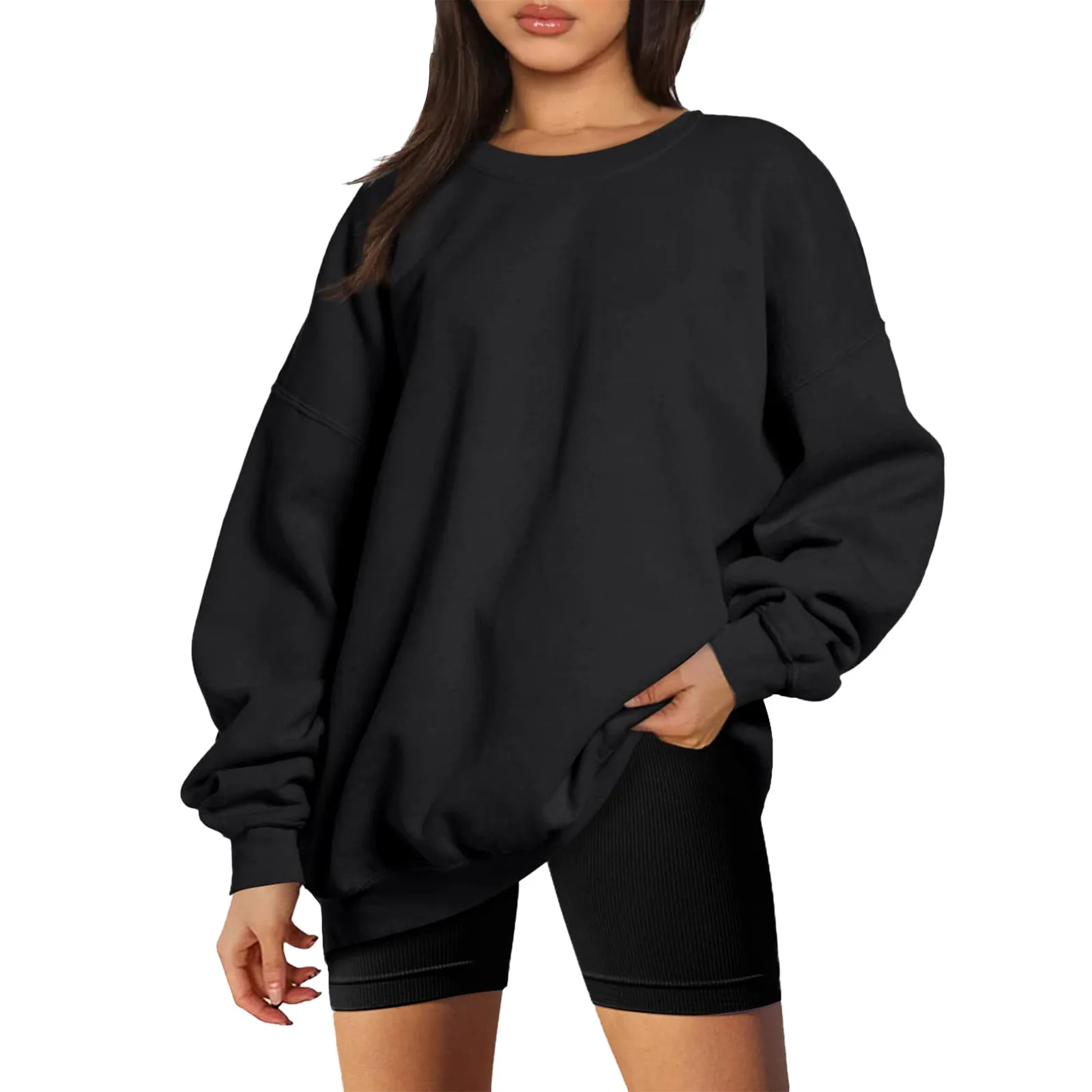 Womens Sweater Autumn And Winter Loose Top Solid Color Long Sleeve Hoodies Pullover Sweatshirt Top Y2K Fashionable Clothing
Womens Sweater Autumn And Winter Loose Top Solid Color Long Sleeve Hoodies Pullover Sweatshirt Top Y2K Fashionable Clothing