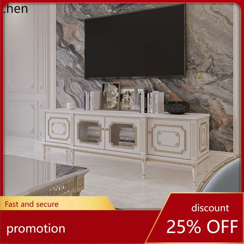 HT solid wood TV cabinet living room small apartment neoclassical villa luxury coffee table combination
HT solid wood TV cabinet living room small apartment neoclassical villa luxury coffee table combination