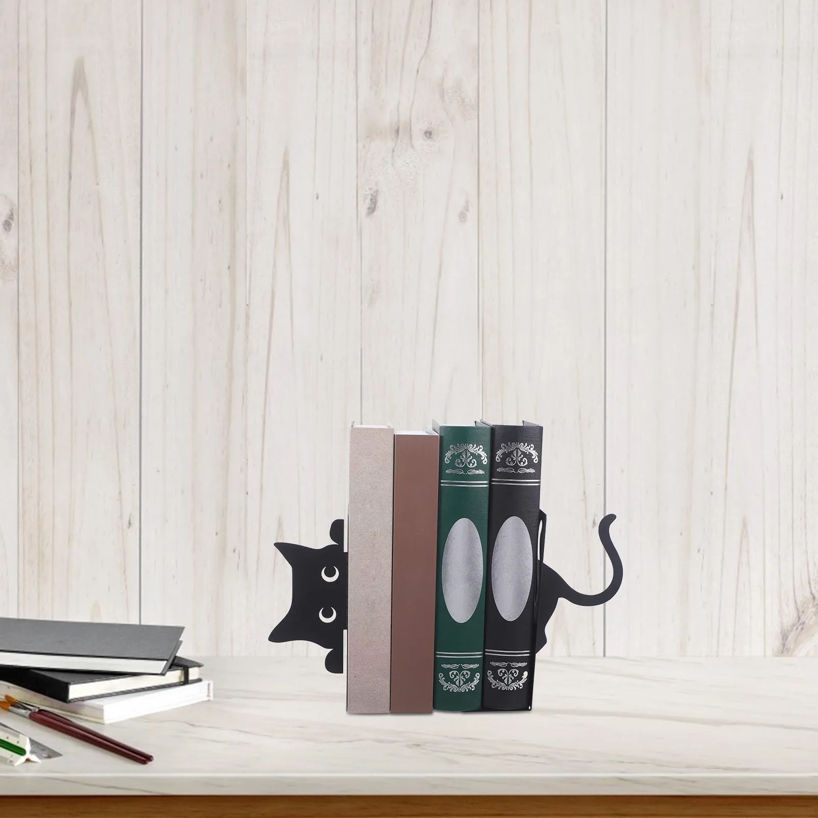 Cute Cat Bookend 1Pair Metal Decorative Bookends for Shelves Nonslip Heavy Duty Unique Organizer Home Office Library
Cute Cat Bookend 1Pair Metal Decorative Bookends for Shelves Nonslip Heavy Duty Unique Organizer Home Office Library