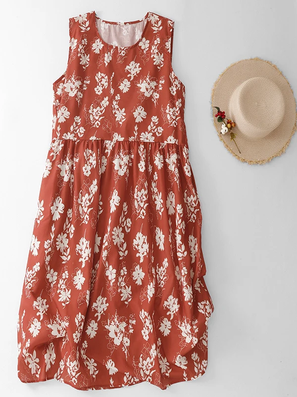 High-End Sleeveless Vest Dress Women's plus Size Vacation Floral Print round Neck Long A-Line Skirt Breathable Comfortable Su...
High-End Sleeveless Vest Dress Women's plus Size Vacation Floral Print round Neck Long A-Line Skirt Breathable Comfortable Su...