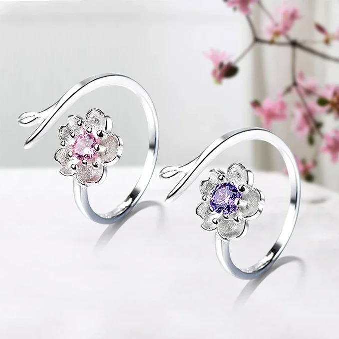 MEETSOFT 925 Silver Purple and Pink Zirconia Flower Adjustable Rings for Fashion Women Fine Jewelry Minimalist Accessories
MEETSOFT 925 Silver Purple and Pink Zirconia Flower Adjustable Rings for Fashion Women Fine Jewelry Minimalist Accessories
