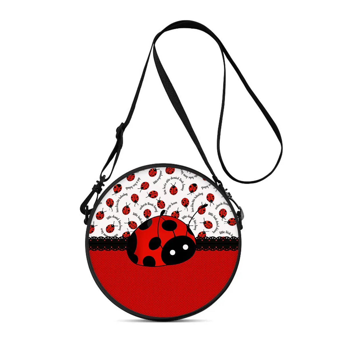 Ladybug Round Shoulder Bag Casual Messenger Bag for Woman Best Gifts 2D Flat Cartoon Crossbody Bag
Ladybug Round Shoulder Bag Casual Messenger Bag for Woman Best Gifts 2D Flat Cartoon Crossbody Bag