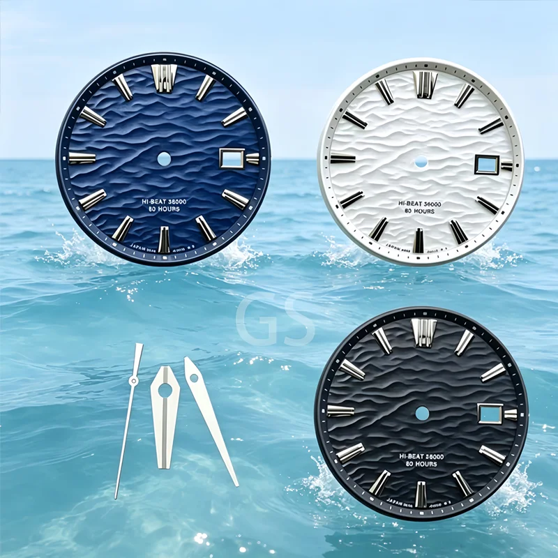 New 33.5mm GS dial Water Ripple Dial, No Luminous Effect, for NH35 Caliber, Mechanical Watch Modification Accessories
New 33.5mm GS dial Water Ripple Dial, No Luminous Effect, for NH35 Caliber, Mechanical Watch Modification Accessories