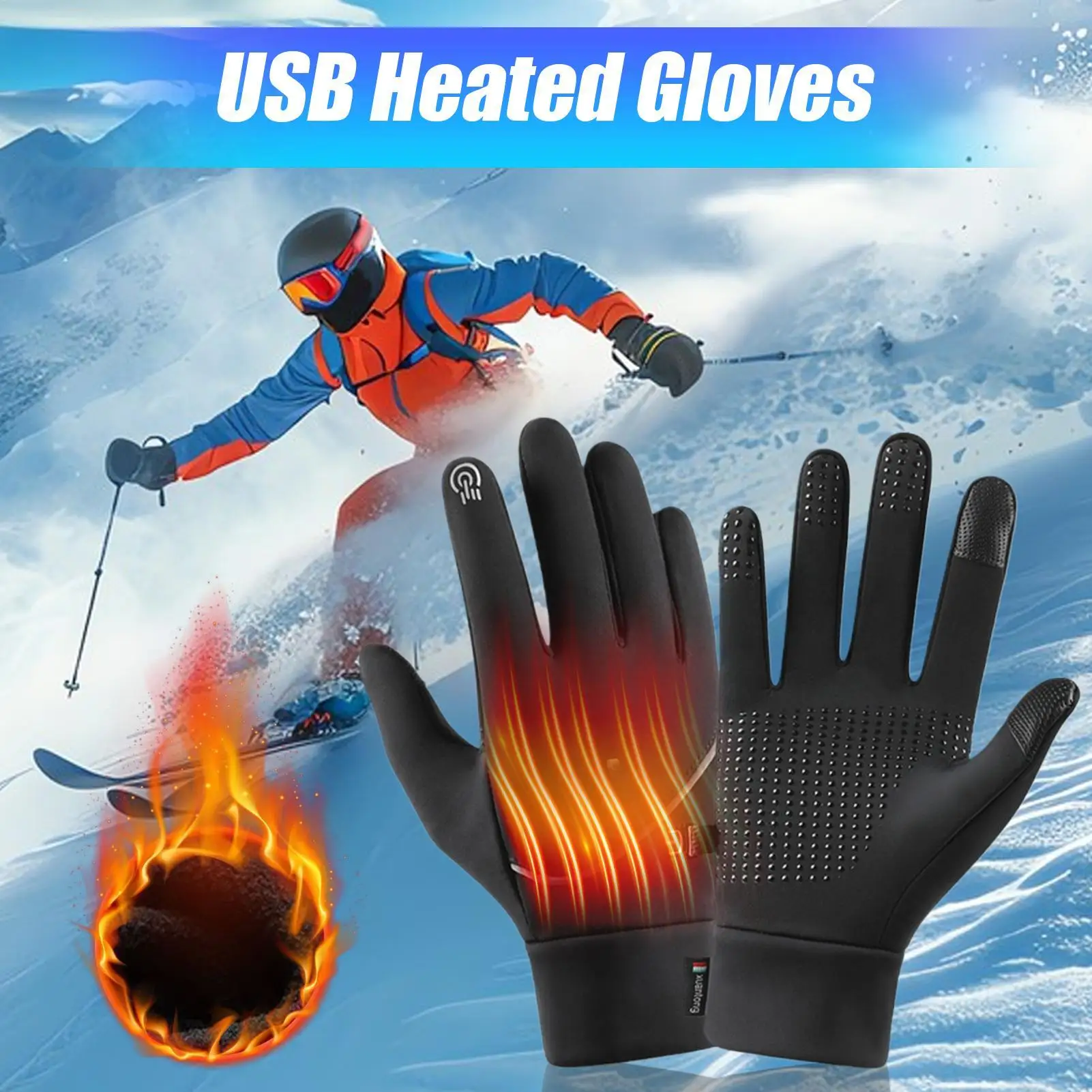 Winter Touchscreen Mittens USB Heating Gloves Cold Weather Waterproof Hand Warmer For Camping Snowboarding motor bike Riding
Winter Touchscreen Mittens USB Heating Gloves Cold Weather Waterproof Hand Warmer For Camping Snowboarding motor bike Riding