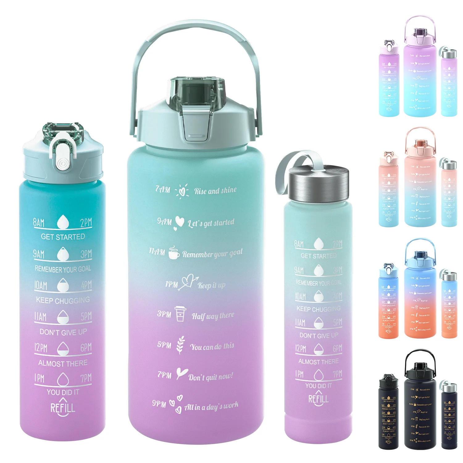 Bpa Free Water Jug Gallon With Time Marker Straw For Fitness Gym Sports bottle set
Bpa Free Water Jug Gallon With Time Marker Straw For Fitness Gym Sports bottle set