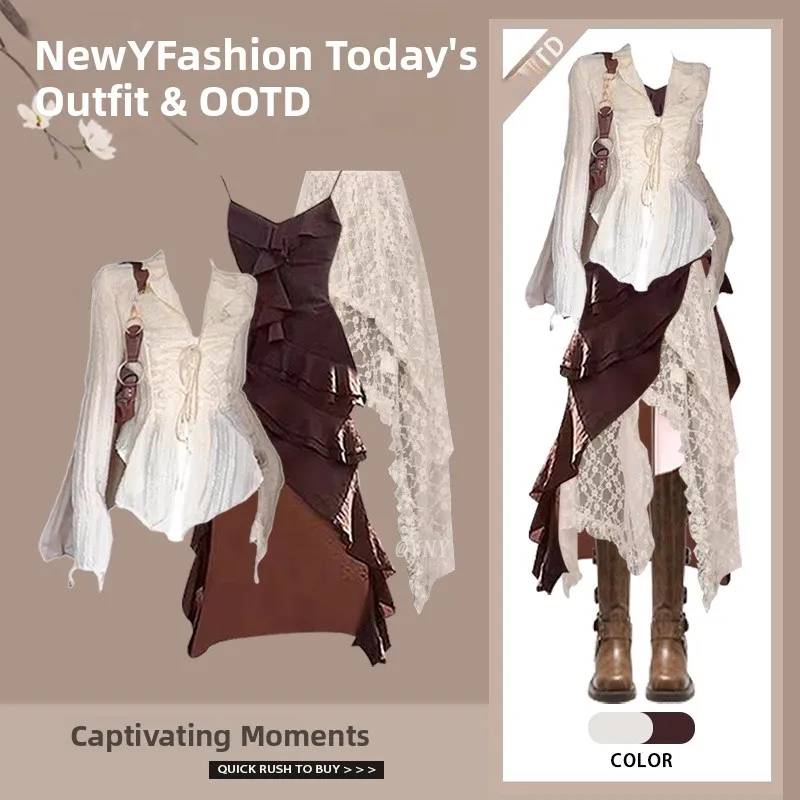 Spring Collection Women's 2026 New Style Mermaid Fashion Lace Half-length Skirt Three-piece Set Buttoning Polyester Fiber
Spring Collection Women's 2026 New Style Mermaid Fashion Lace Half-length Skirt Three-piece Set Buttoning Polyester Fiber