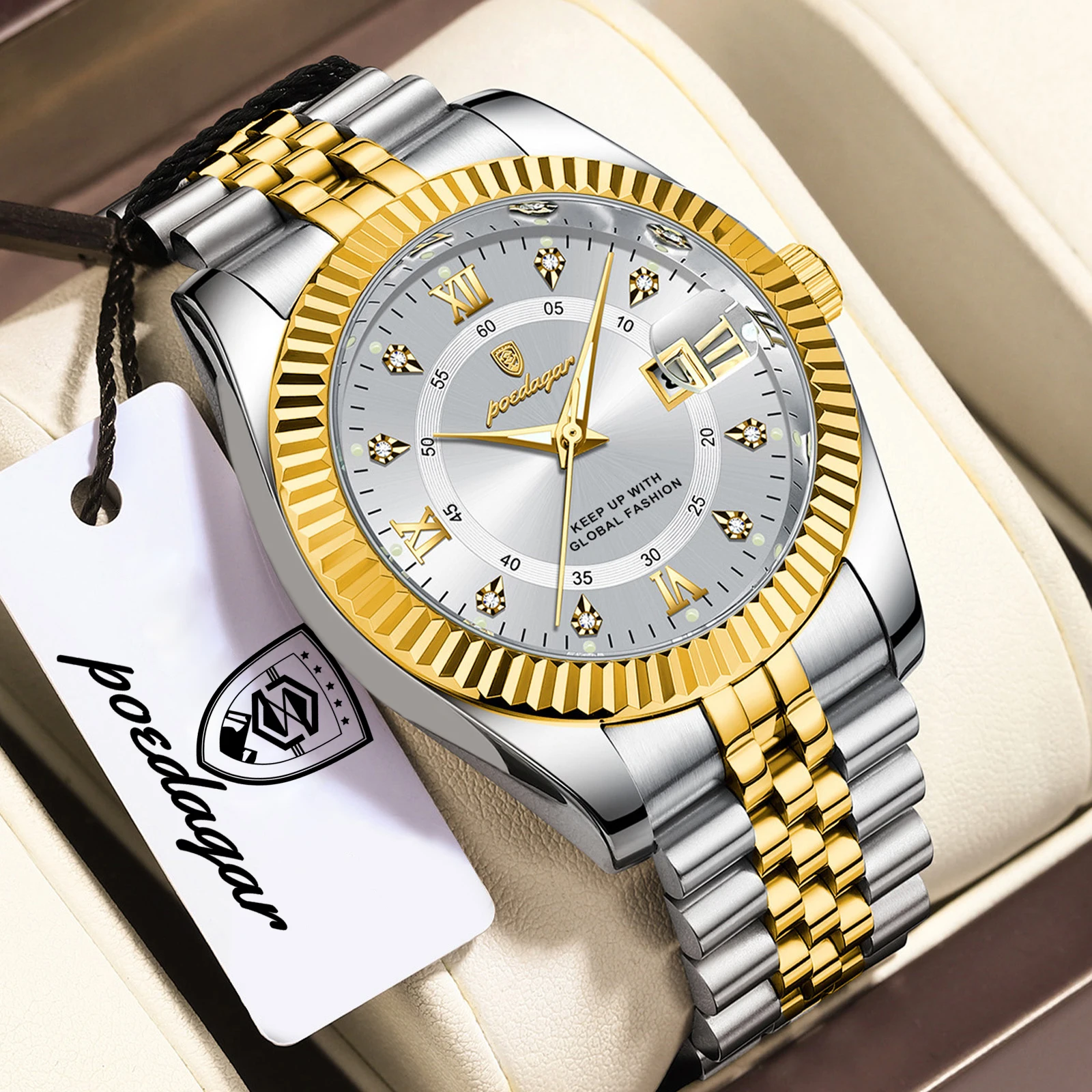 POEDAGAR Original Men Wristwatch Waterproof Luminous Date Business Man Clock Stainless Steel Quartz Business Men's Watches Reloj
POEDAGAR Original Men Wristwatch Waterproof Luminous Date Business Man Clock Stainless Steel Quartz Business Men's Watches Reloj