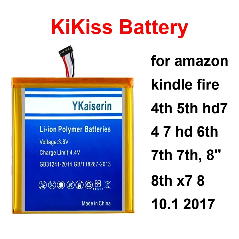 26s1014 MC-31A0B8 26S1018 MC-347993 For Amazon Kindle Fire 4TH 5TH HD7 4 7 HD 6TH 7TH 7TH, 8" 8TH X7 8 10.1 2017 Battery
26s1014 MC-31A0B8 26S1018 MC-347993 For Amazon Kindle Fire 4TH 5TH HD7 4 7 HD 6TH 7TH 7TH, 8" 8TH X7 8 10.1 2017 Battery