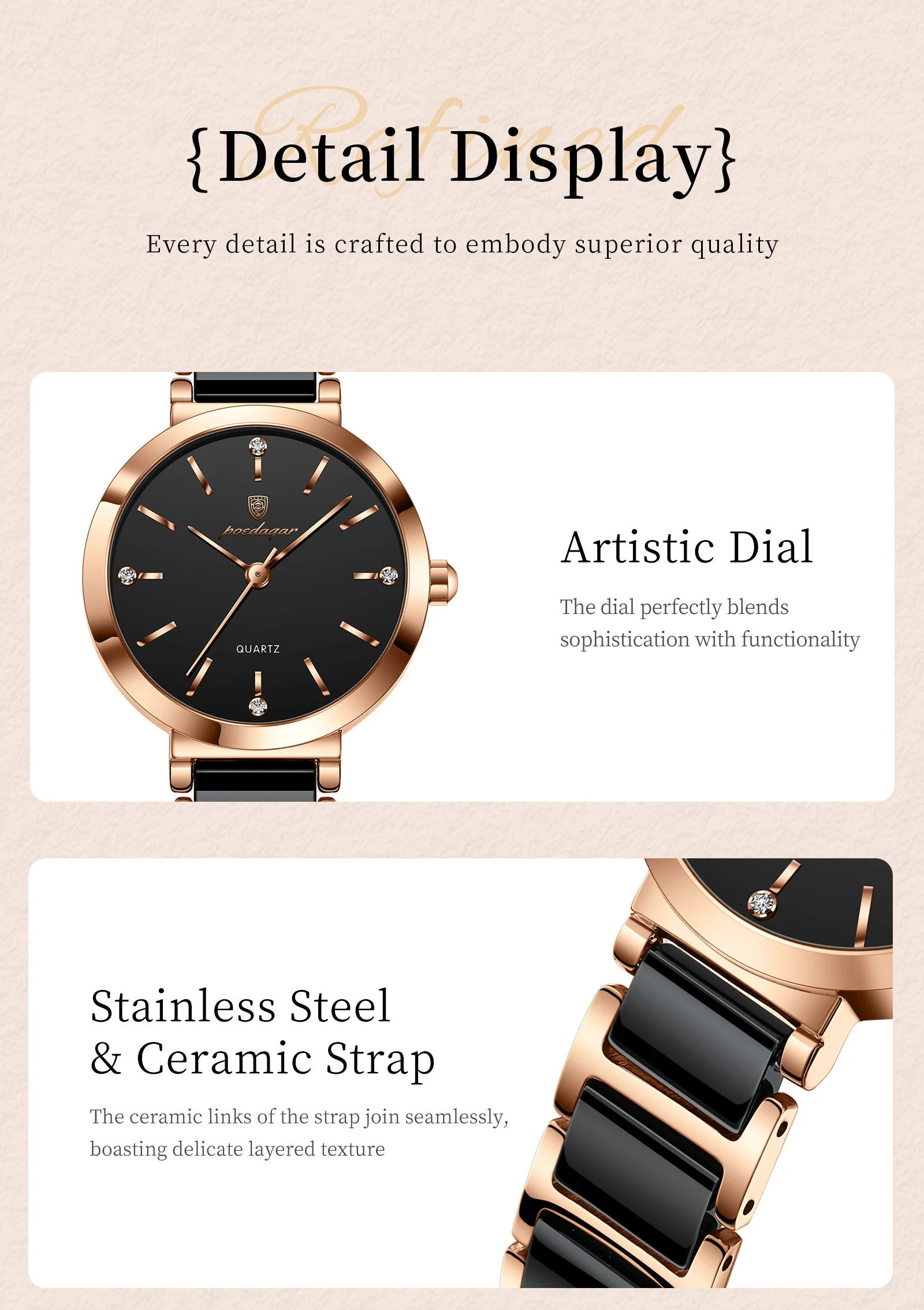 POEDAGAR Luxury Stylish Woman Clock Waterproof Casual Quartz Ladies Wristwatch Stainless Steel Fashion Women's Watches Reloj+Box POEDAGAR Luxury Stylish Woman Clock Waterproof Casual Quartz Ladies Wristwatch Stainless Steel Fashion Women's Watches Reloj+Box