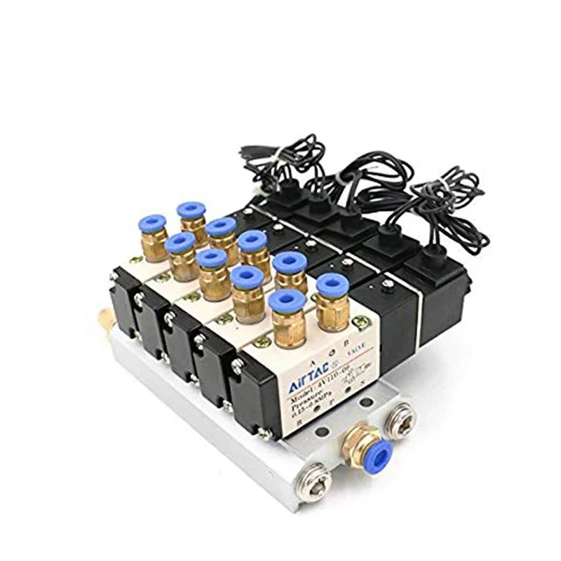 DC 12V 24V 5 Pneumatic Solenoid Valve 4V110-06 Muffler 4mm 6mm 8mm 10mm 12mm Quick Fitting Base Set AC 110v 220v 4V110 06
DC 12V 24V 5 Pneumatic Solenoid Valve 4V110-06 Muffler 4mm 6mm 8mm 10mm 12mm Quick Fitting Base Set AC 110v 220v 4V110 06