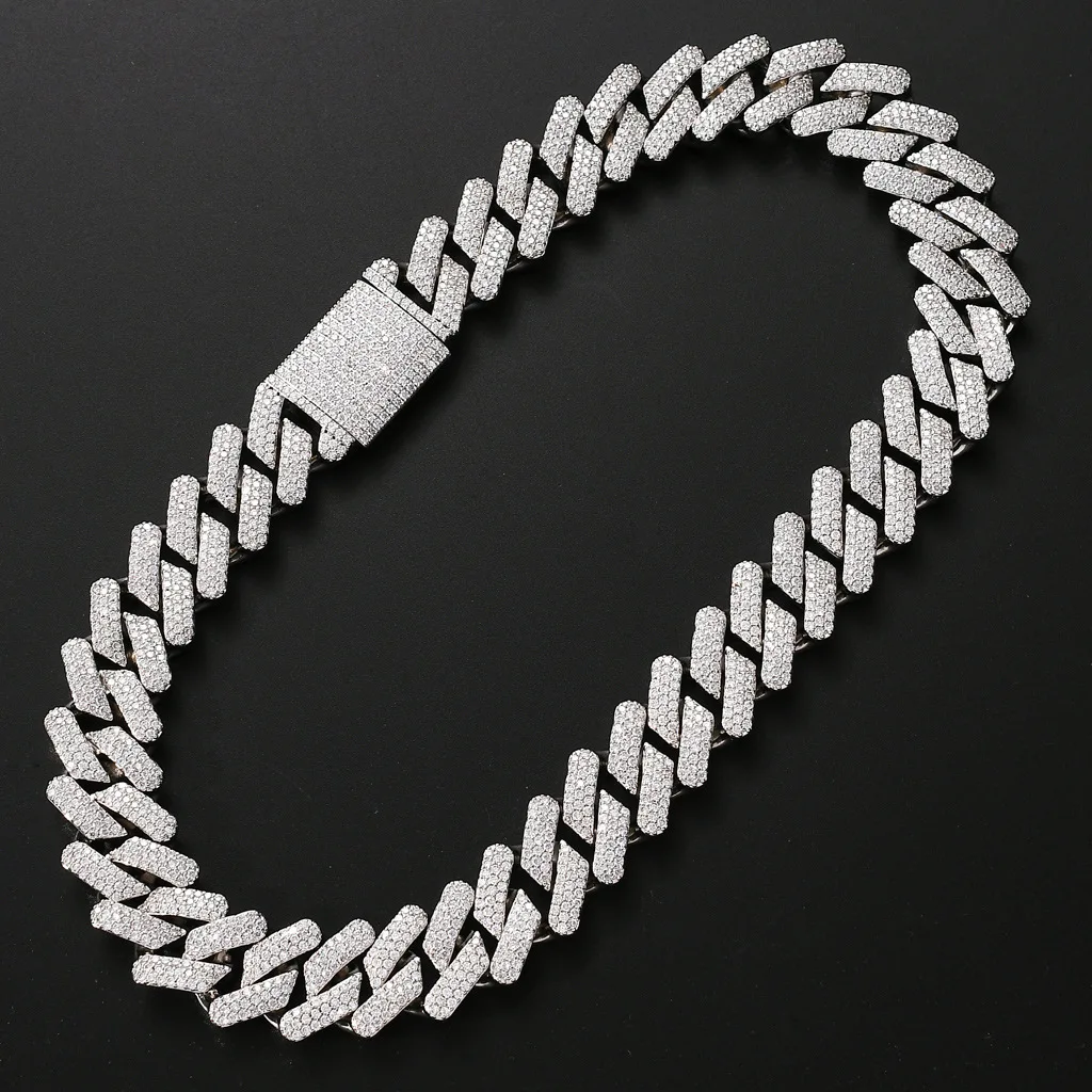 Custom Hip Hop Men Jewelry 925 Sterling Silver Cuban Link Chain Jewelry Necklace VVS diamond Moissanite Diamond Cuban Chain
Custom Hip Hop Men Jewelry 925 Sterling Silver Cuban Link Chain Jewelry Necklace VVS diamond Moissanite Diamond Cuban Chain