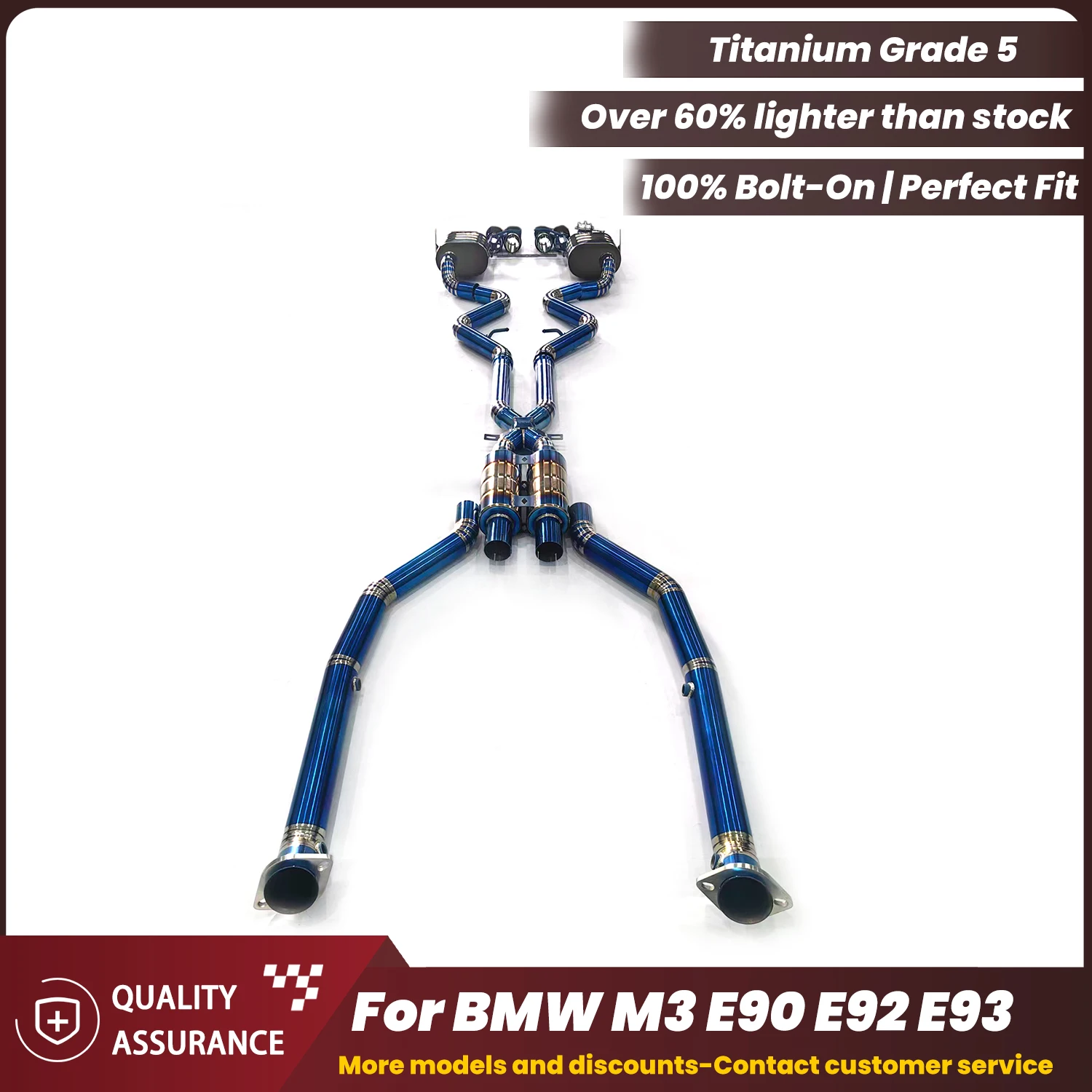 Aggressive Exhaust Sound ECCF Titanium Valvetronic Exhaust Catback Exhaust For BMW M3 E90 E92 E93 Performance Upgrade
Aggressive Exhaust Sound ECCF Titanium Valvetronic Exhaust Catback Exhaust For BMW M3 E90 E92 E93 Performance Upgrade