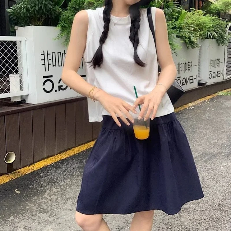 Women Japanese Style Lady Summer Elastic Waist Mini Skirt Summer Casual Versatile Loose Skirt Ladies Concise Fashion Skirt
Women Japanese Style Lady Summer Elastic Waist Mini Skirt Summer Casual Versatile Loose Skirt Ladies Concise Fashion Skirt