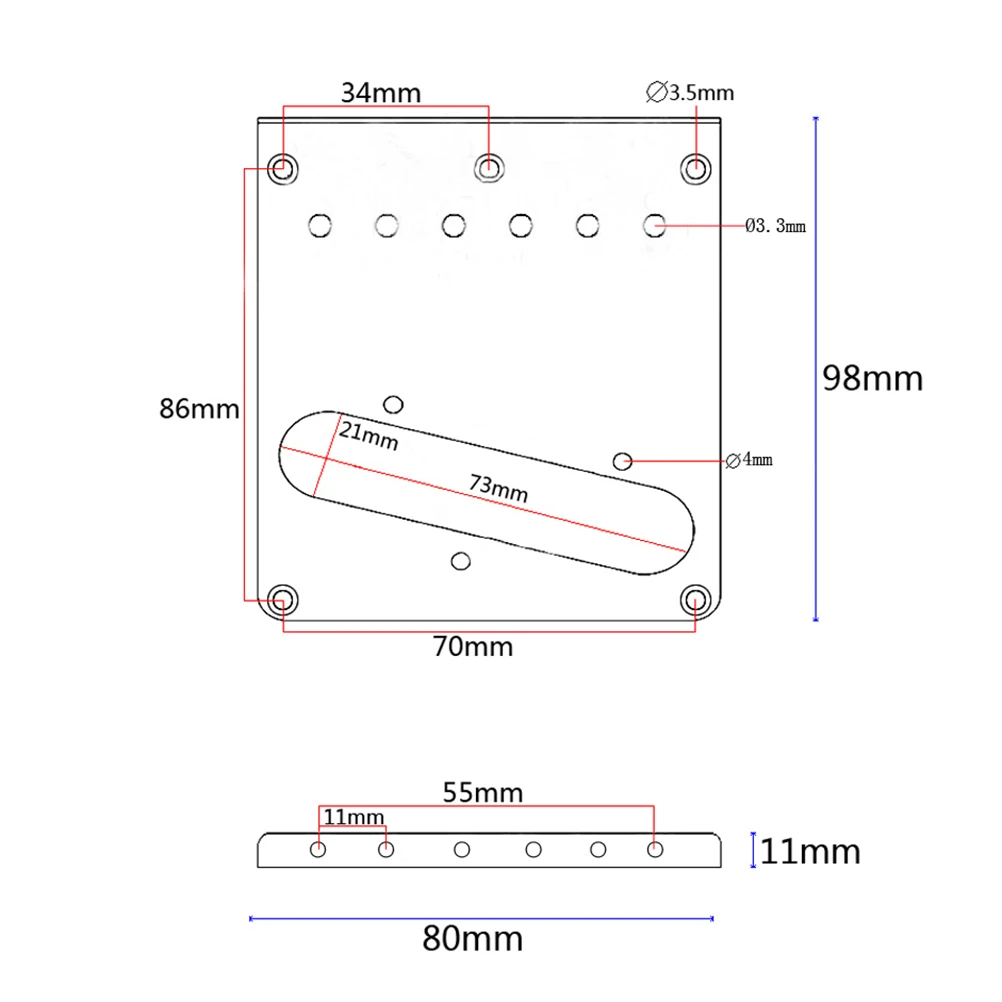 Single-sided Chrome Base Plate Guitar Pickup Frame Electric Hardware Bridge Vintage
Single-sided Chrome Base Plate Guitar Pickup Frame Electric Hardware Bridge Vintage