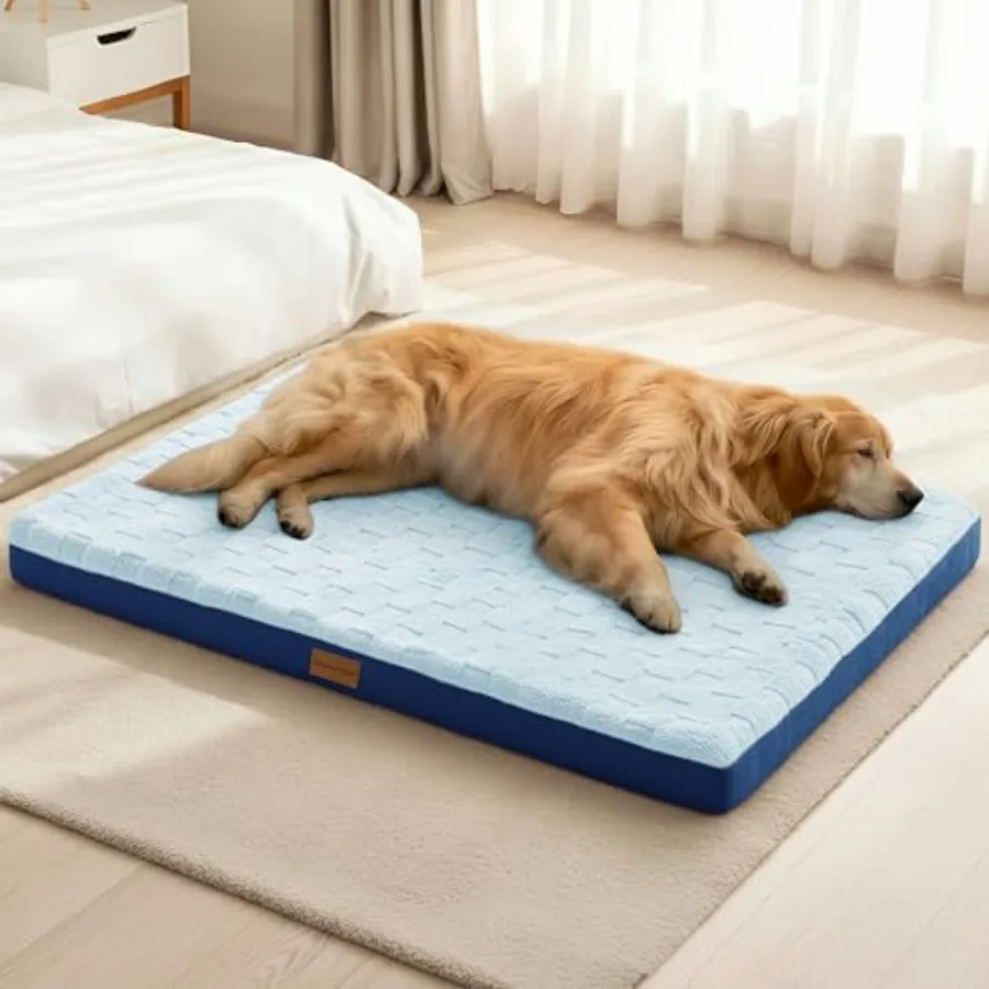 Ортопедическая лежанка XL для собак крупных пород 48''x30'', водонепроницаемая, мягкая, удобная, с пеной Egg Crate, большой коврик для питомцев в клетку, со съемным чехлом
Ортопедическая лежанка XL для собак крупных пород 48''x30'', водонепроницаемая, мягкая, удобная, с пеной Egg Crate, большой коврик для питомцев в клетку, со съемным чехлом