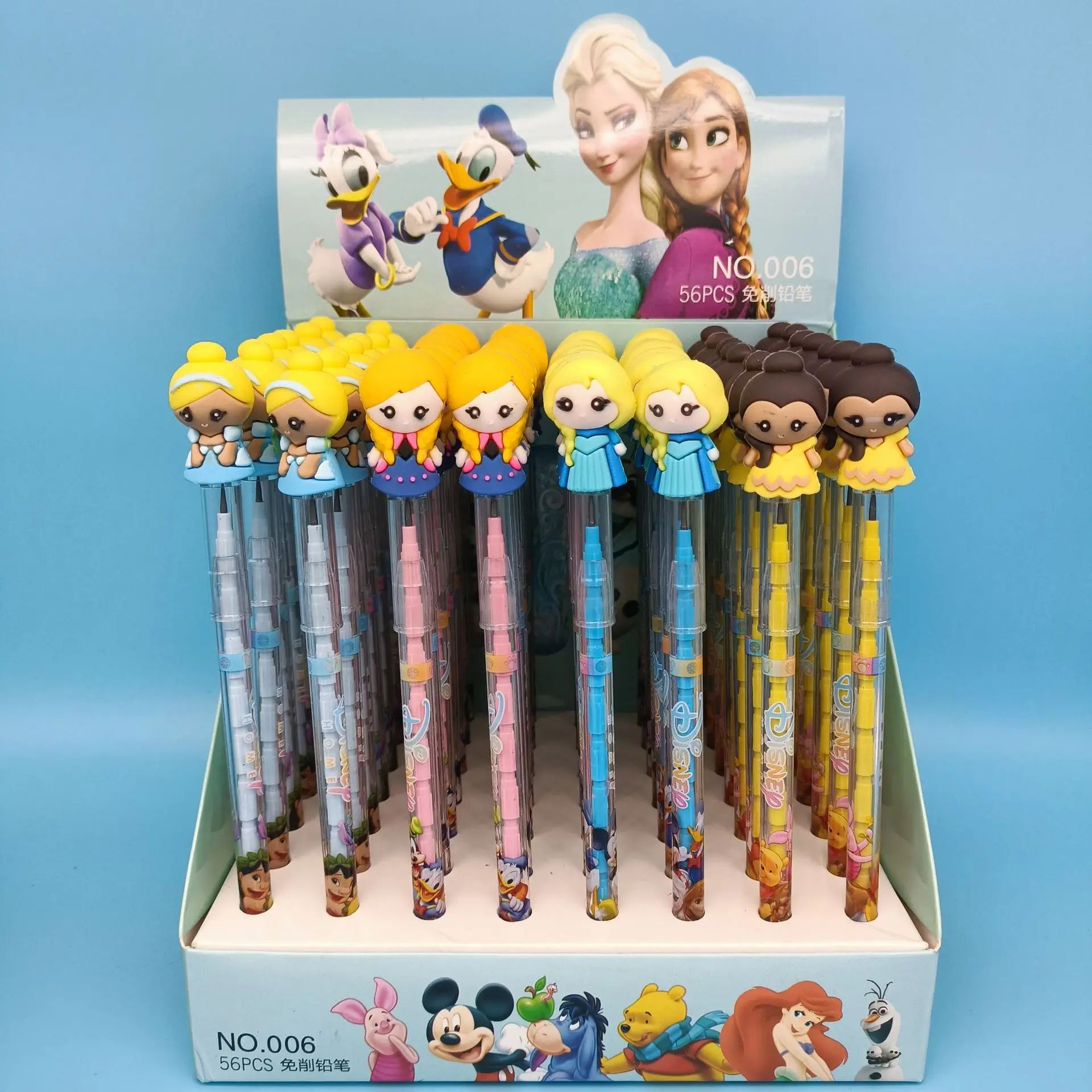 56PCS Disney Princess Pencil Egg Pen Creative Personality Automatic Painting Pencil Set Korean Color Pencil Cute School Supplies
56PCS Disney Princess Pencil Egg Pen Creative Personality Automatic Painting Pencil Set Korean Color Pencil Cute School Supplies