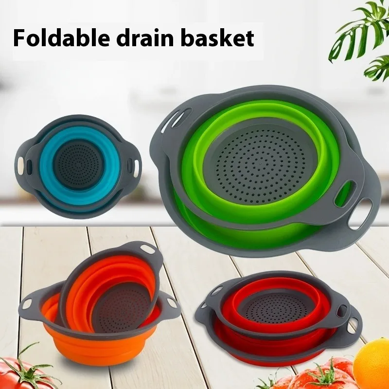 Foldable Strainer Drain Basket Colander Fruit Vegetable Washing Basket With Handle Collapsible Silicon Drainer Kitchen Storage
Foldable Strainer Drain Basket Colander Fruit Vegetable Washing Basket With Handle Collapsible Silicon Drainer Kitchen Storage