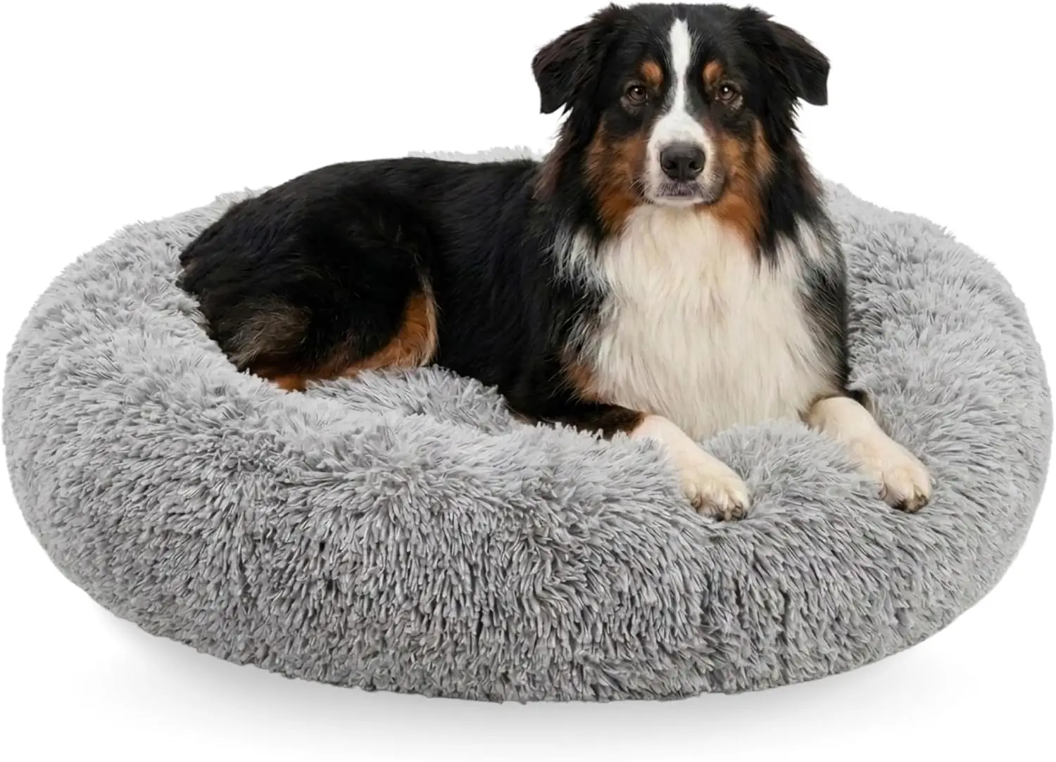 Calming Plush Donut Dog Bed - Anxiety Relief, Joint Support, Washable with Removable Cover, Large 36", Light Grey
Calming Plush Donut Dog Bed - Anxiety Relief, Joint Support, Washable with Removable Cover, Large 36", Light Grey
