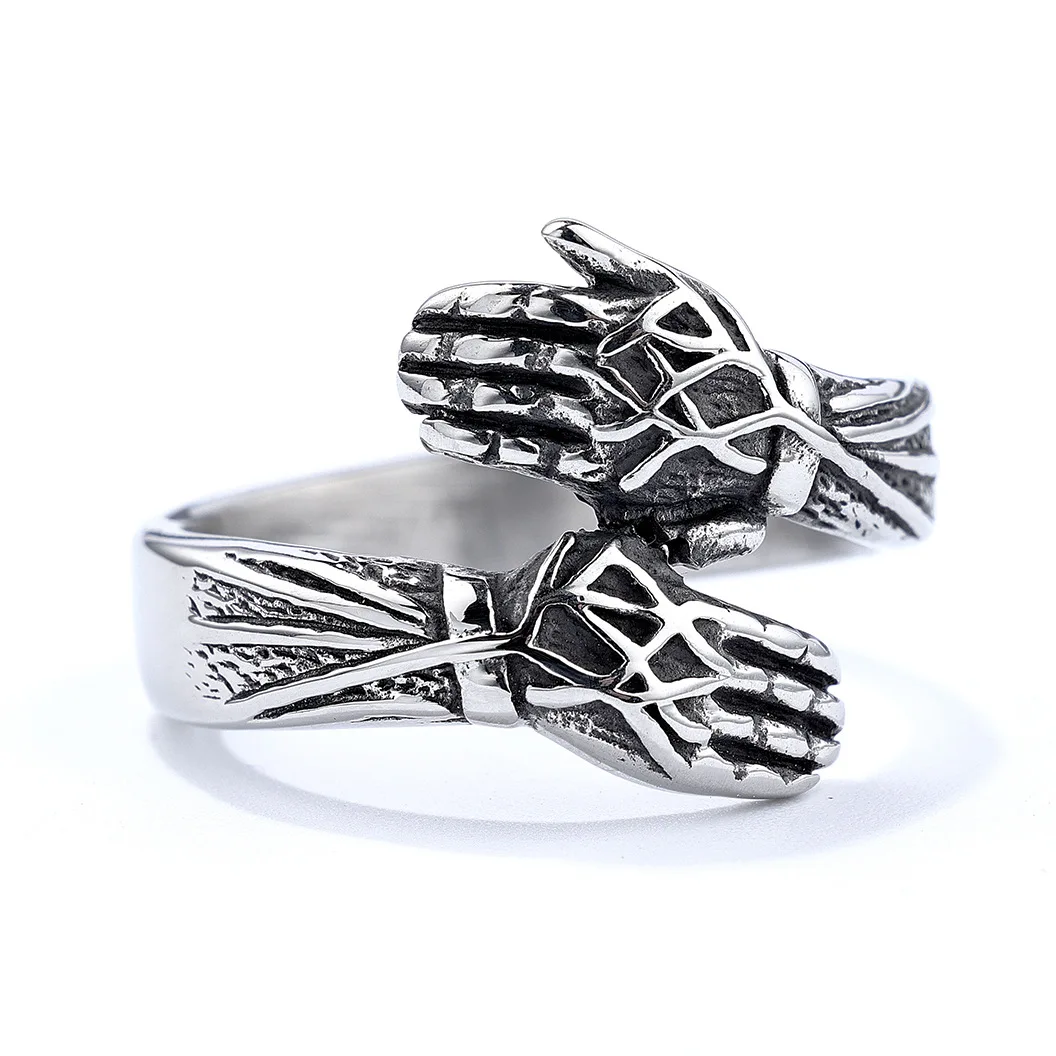Personalized Metal Rings Vintage Style Two Hand Wrap Cool and Handsome Men's Rings Size 7-15
Personalized Metal Rings Vintage Style Two Hand Wrap Cool and Handsome Men's Rings Size 7-15