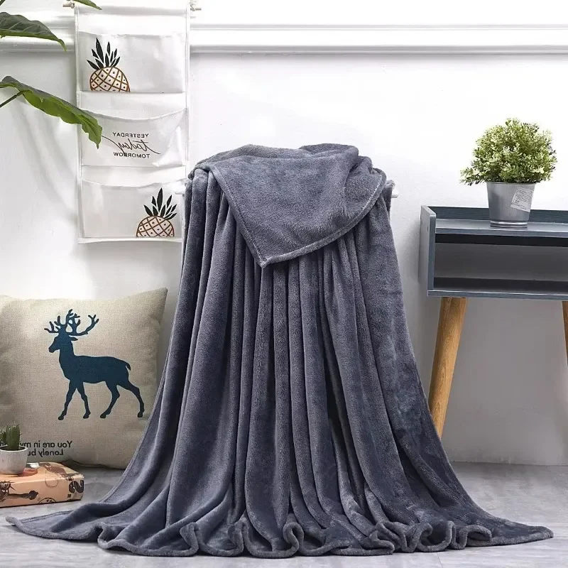 Coral Fleece Flannel Blankets For Beds Solid Blue Pink Soft Warm Thin Bedspread Sofa Cover Faux Fur Plaid Blanket
Coral Fleece Flannel Blankets For Beds Solid Blue Pink Soft Warm Thin Bedspread Sofa Cover Faux Fur Plaid Blanket