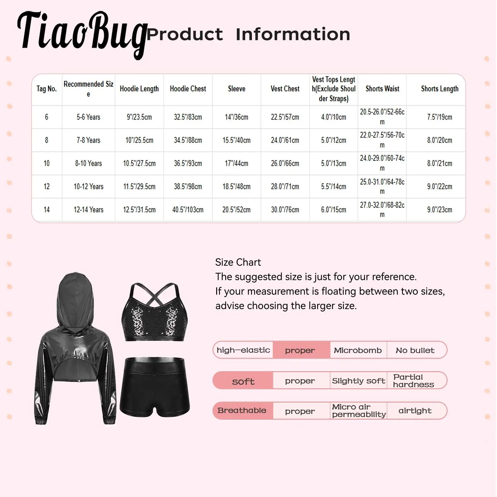 Kids Girls Hip-Hop Jazz Dance Performance Costume Metallic Modern Dance Sets Long Sleeve Cropped Hoodie Sequins Vest And Shorts
Kids Girls Hip-Hop Jazz Dance Performance Costume Metallic Modern Dance Sets Long Sleeve Cropped Hoodie Sequins Vest And Shorts