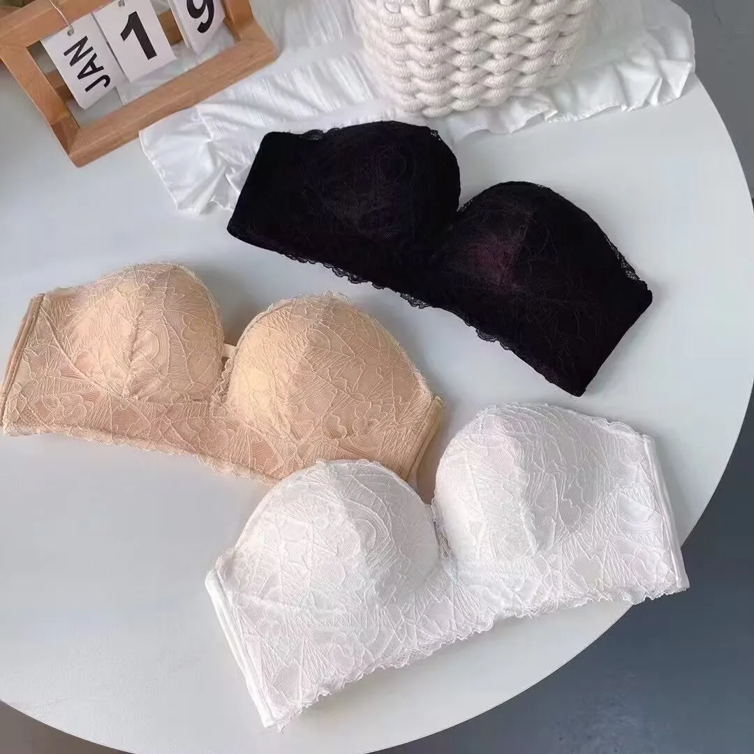 Anti-Slip Lace Bra with Shoulder Straps Women's Underwear Small Bust Gathered Steel Ring Innerwear Comfortable Breathable
Anti-Slip Lace Bra with Shoulder Straps Women's Underwear Small Bust Gathered Steel Ring Innerwear Comfortable Breathable