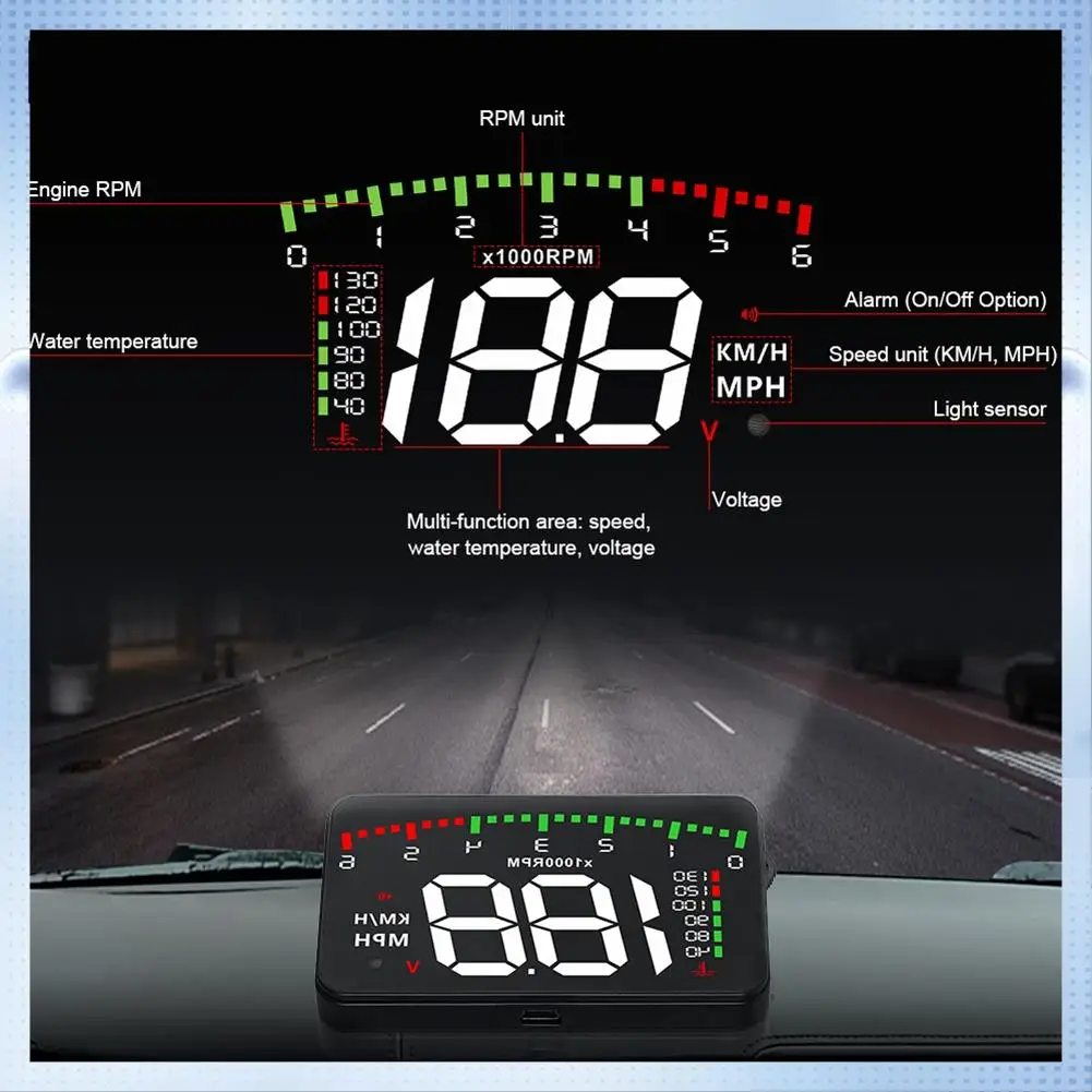 A70R-A900 Car HUD OBD RPM Meter Head-Up Display Car Accessories Multi-Display Car Digital Speed Engine RPM Water Temperature
A70R-A900 Car HUD OBD RPM Meter Head-Up Display Car Accessories Multi-Display Car Digital Speed Engine RPM Water Temperature